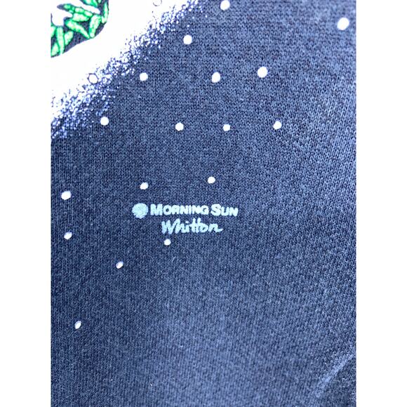 Vintage Morning Sun Cardinals Snow Dark Blue Collared Printed Sweatshirt Size XL - Picture 4 of 10